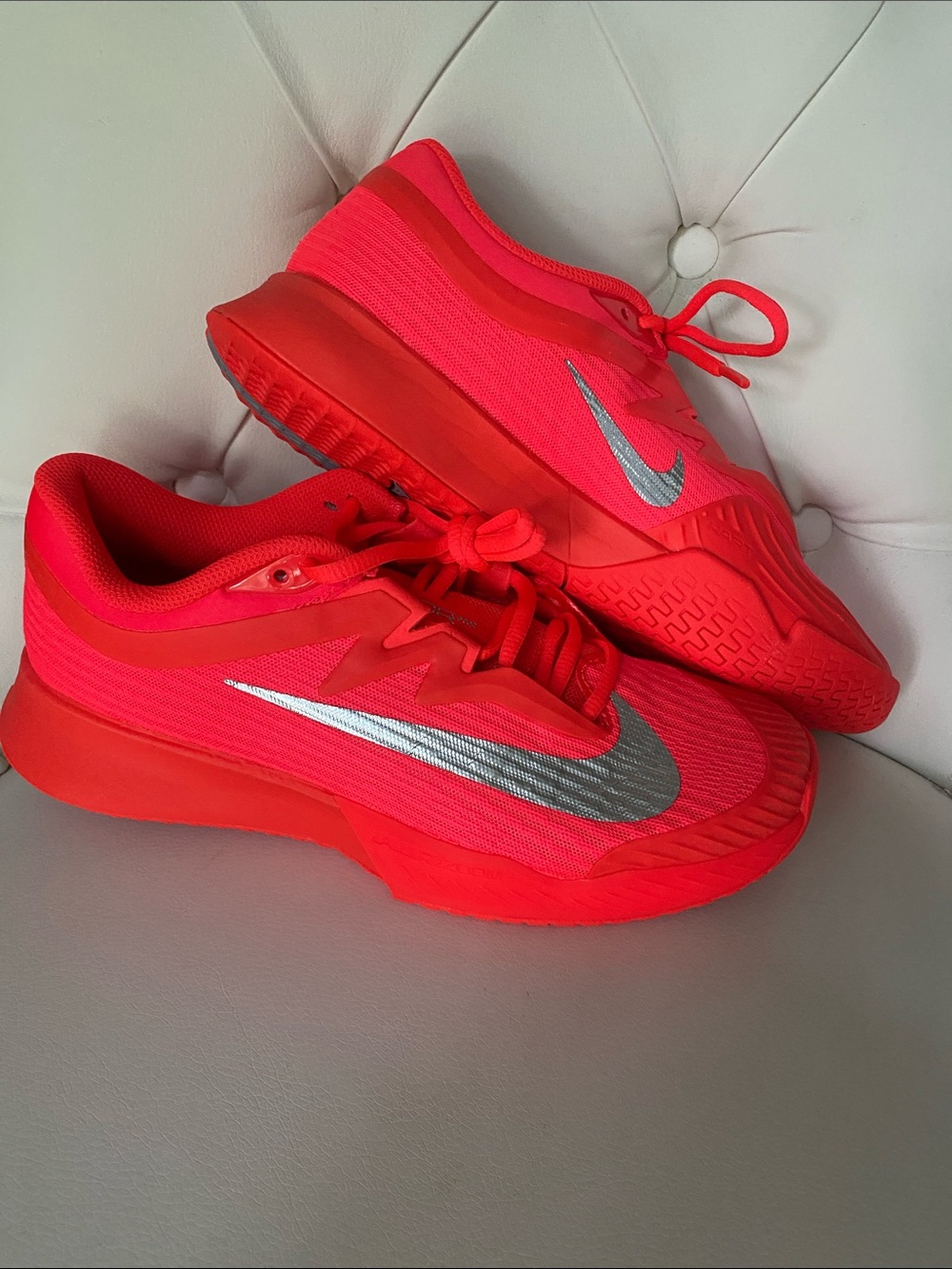 😍Nike Vapor Pro 3 PRM Crimson Tennis 🎾 Sneakers with Metallic Swoosh 8.5